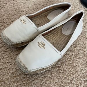 Coach Rhodelle Lambskin Espadrilles Flats Size 9.